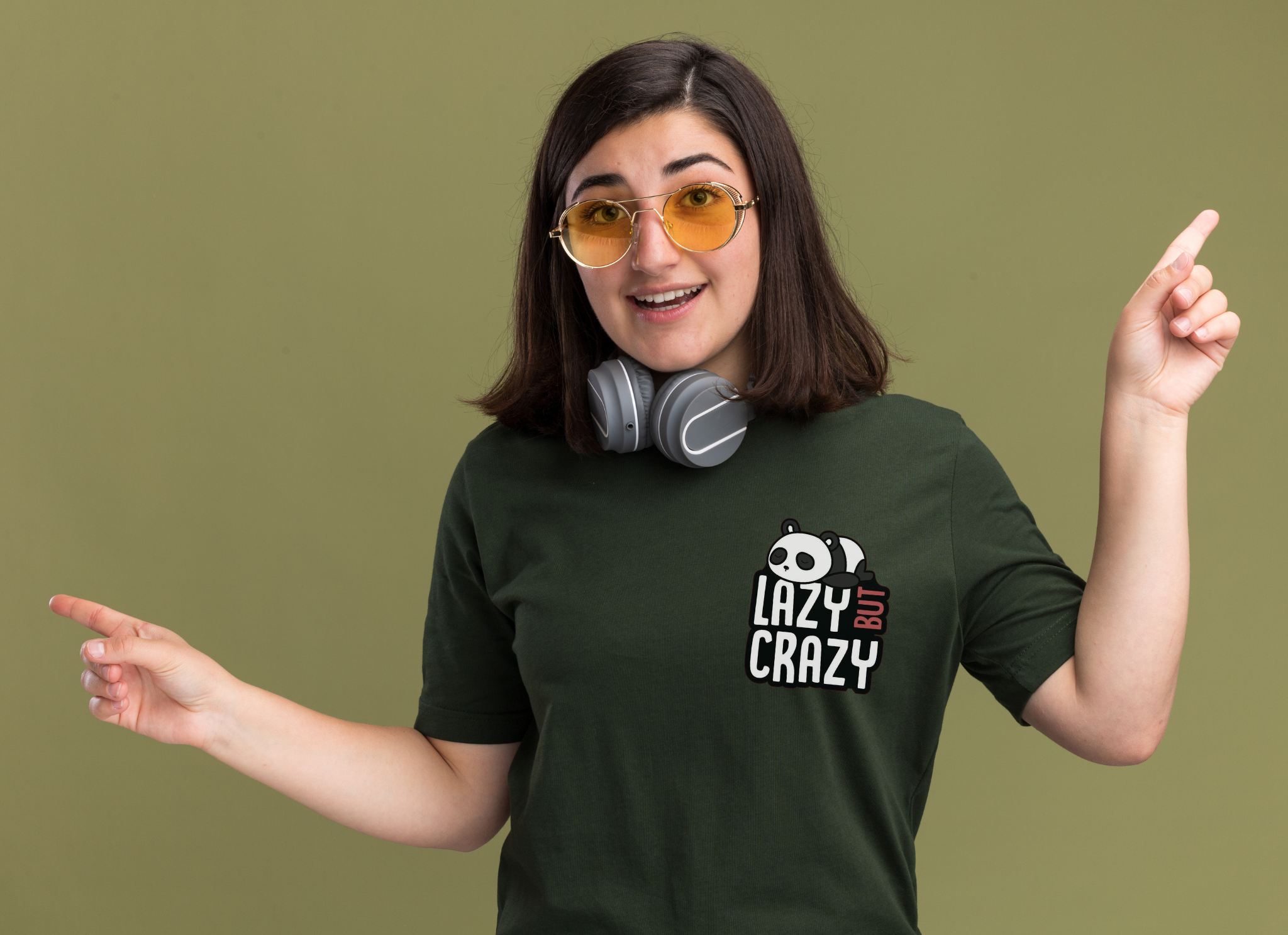 Lazy But Crazy Panda Tshirt