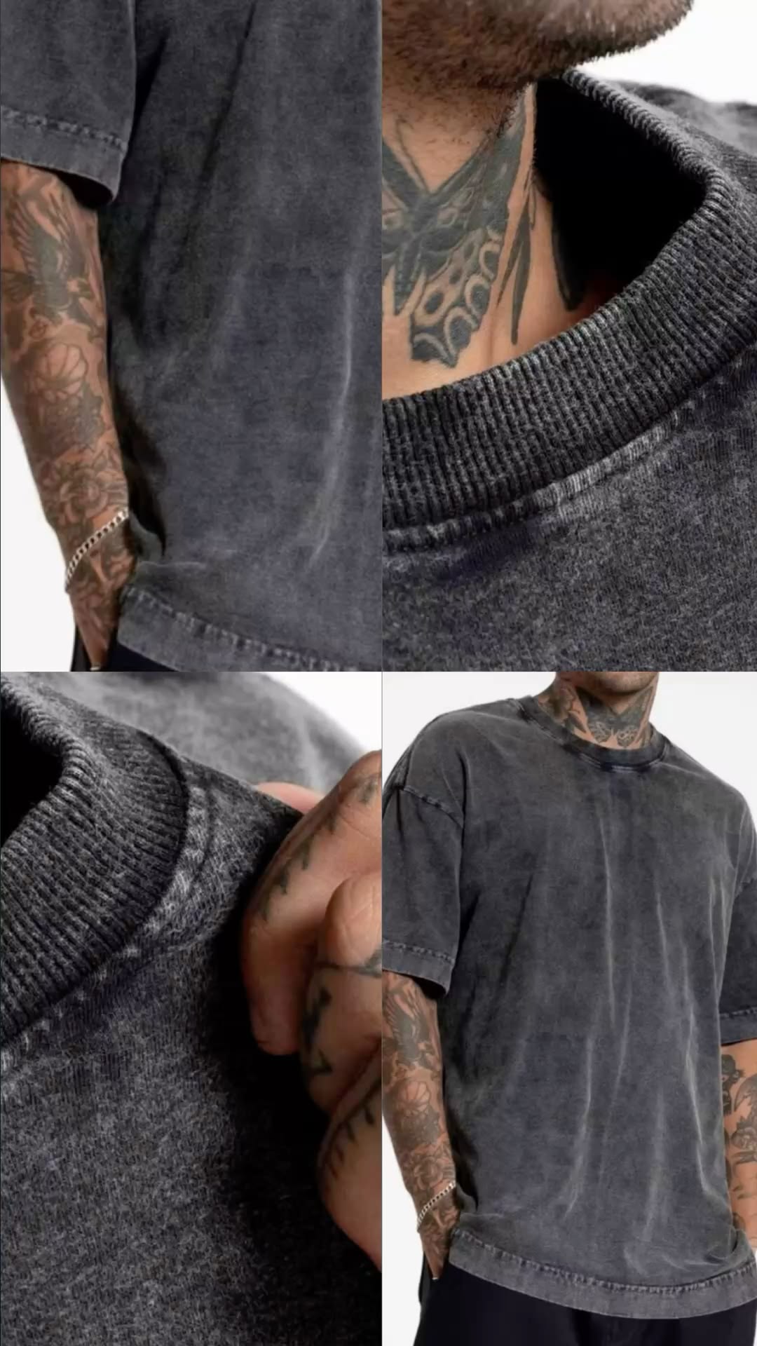 Acid Wash Black Oversized T-Shirt – Vintage Street Fit