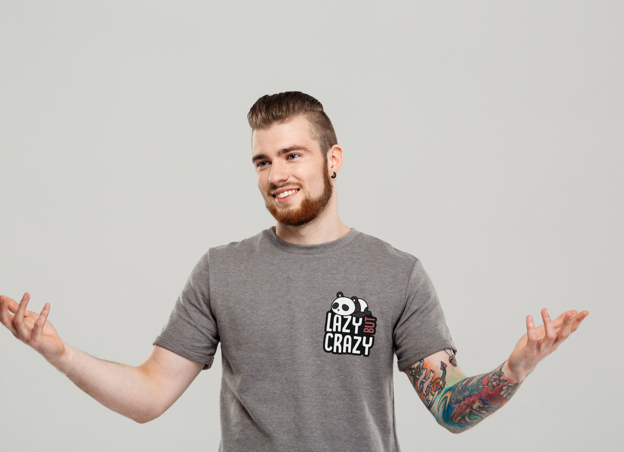 Lazy But Crazy Panda Tshirt