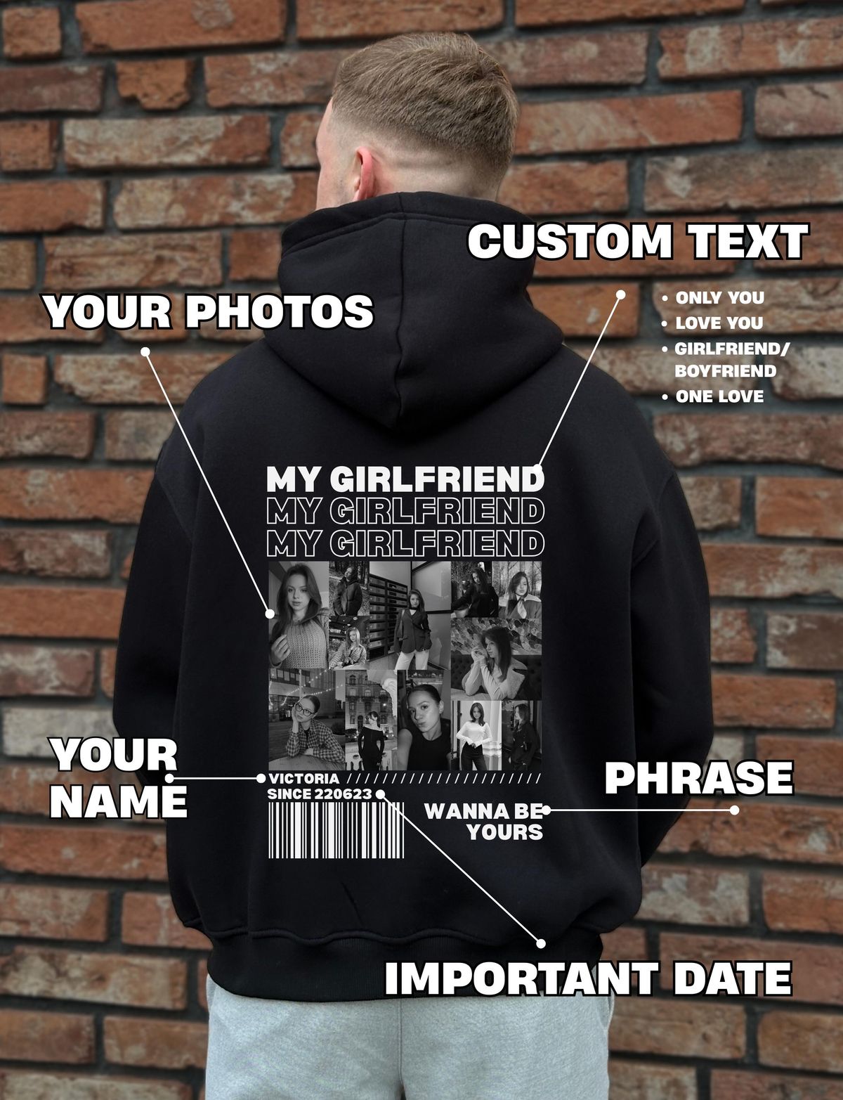 Couple Custom Oversize Hoodie