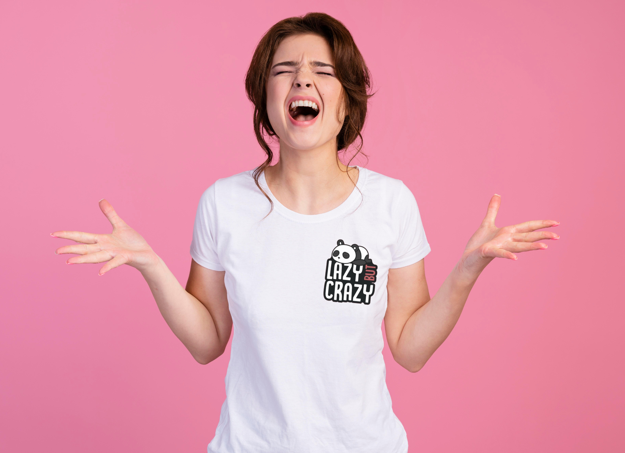 Lazy But Crazy Panda Tshirt