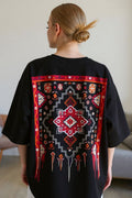 Navratri Special Ethnic Mandala Oversized T-Shirt
