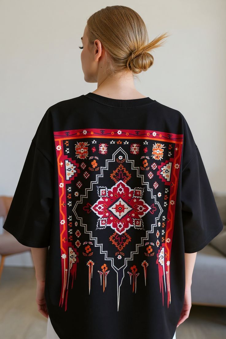 Navratri Special Ethnic Mandala Oversized T-Shirt