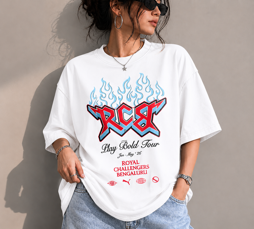 RCB Play Bold Tour Oversized T-Shirt