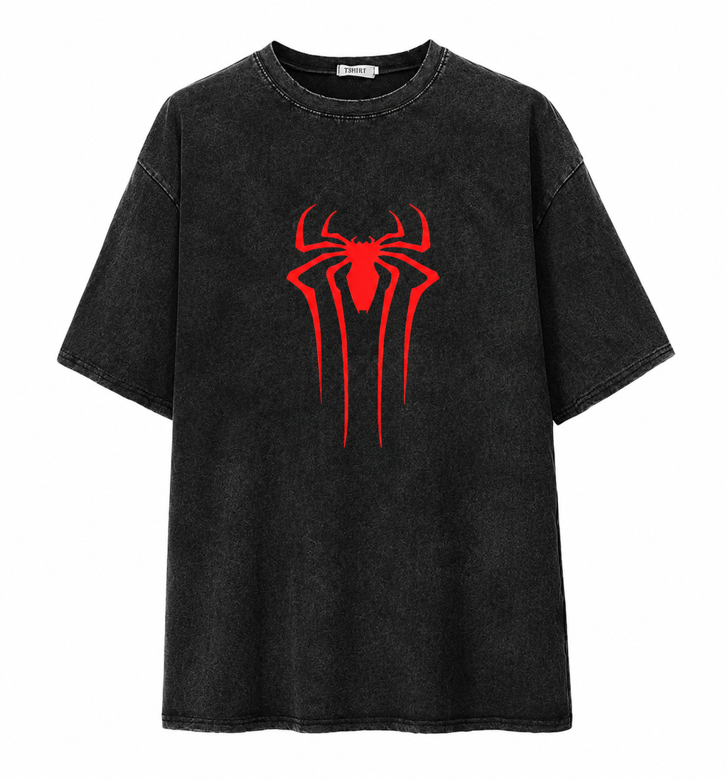 Spider-Man Acid Wash Oversized T-Shirt