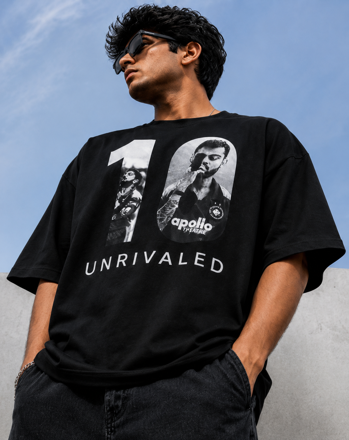 King Kohli Unrivaled Graphic Oversized Tee