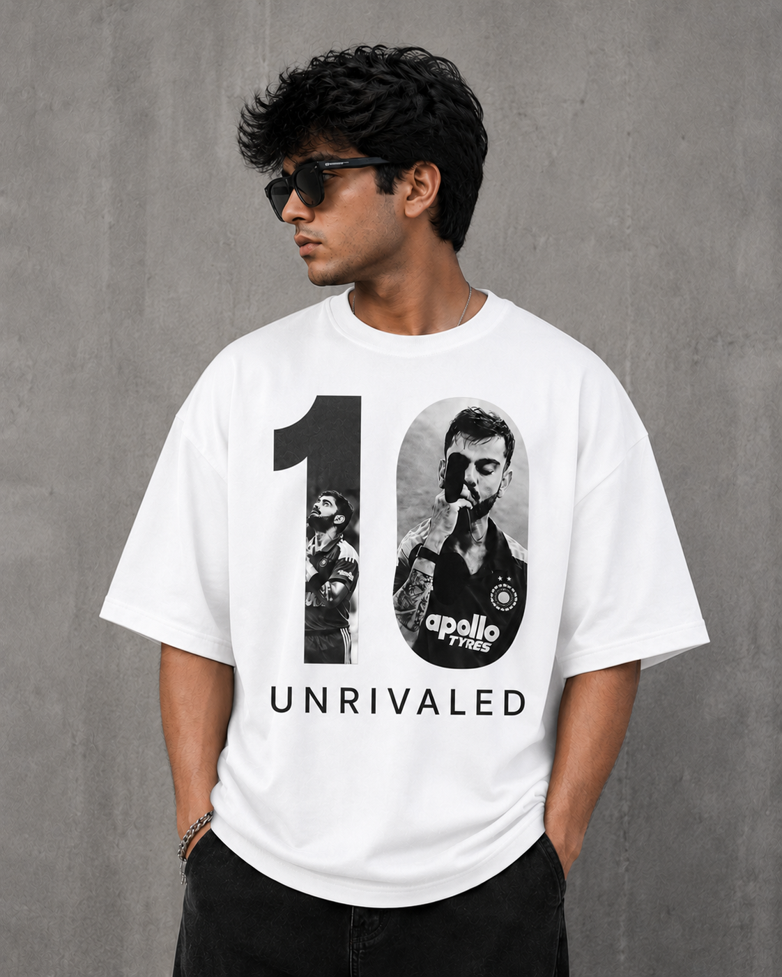 King Kohli Unrivaled Graphic Oversized Tee