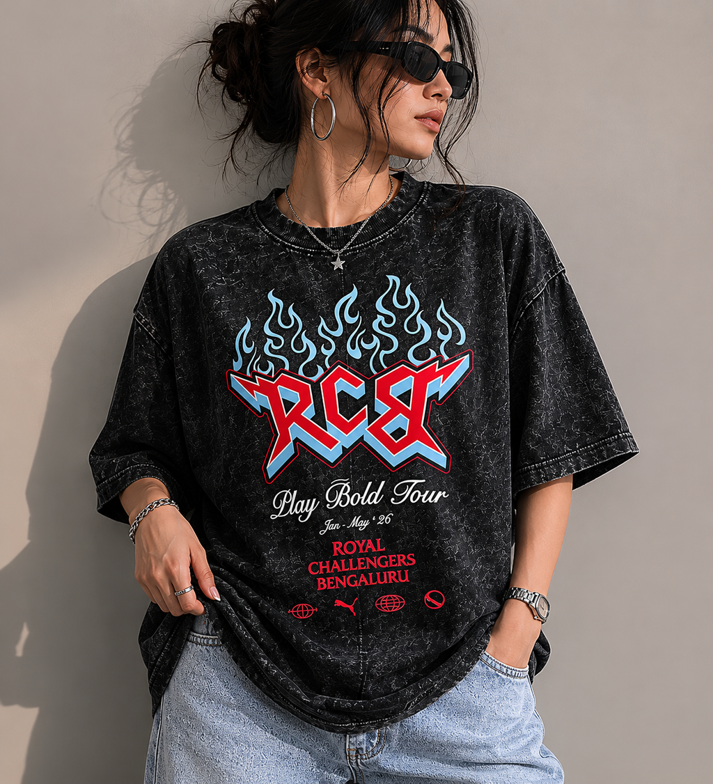 RCB Play Bold Tour Oversized T-Shirt