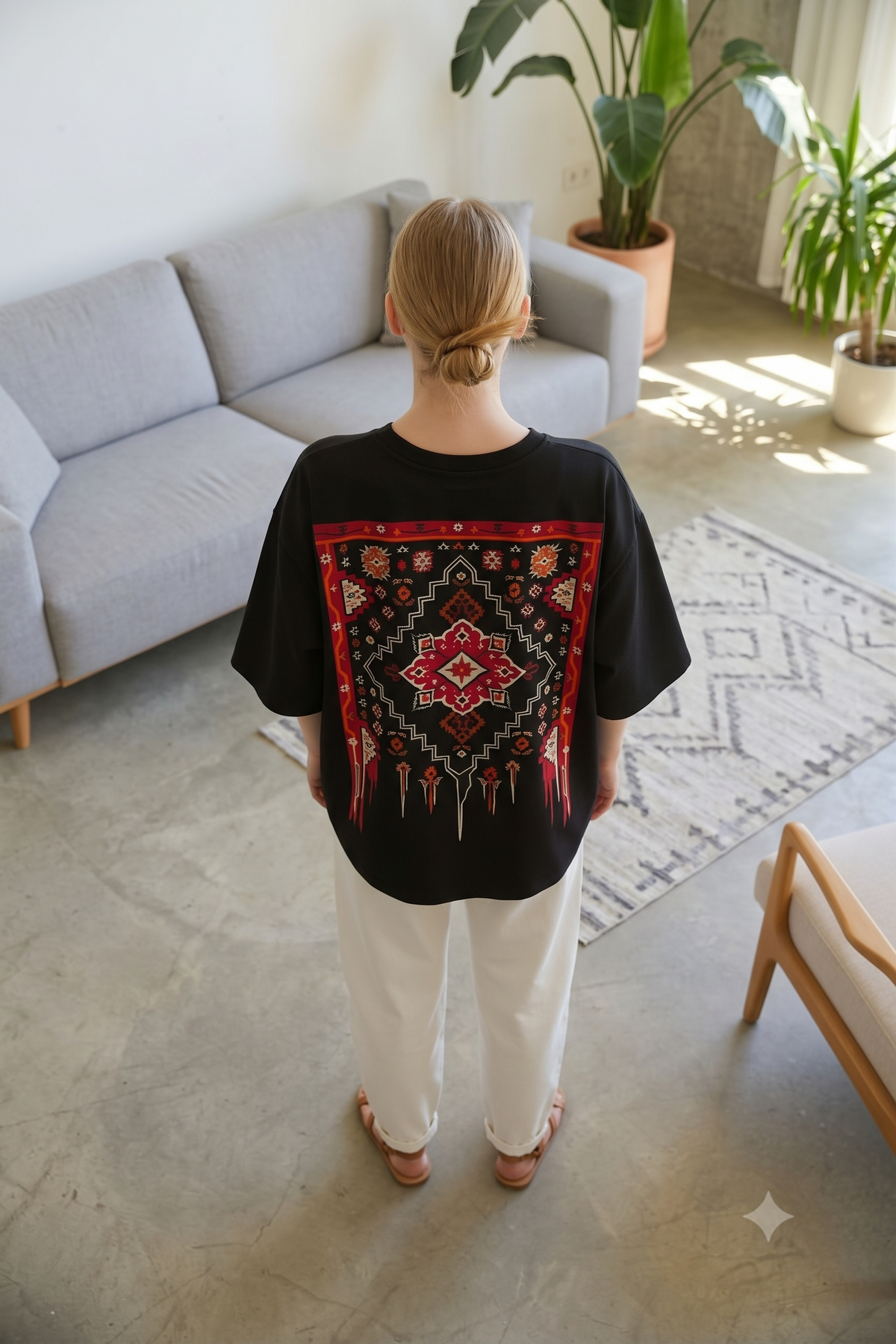 Navratri Special Ethnic Mandala Oversized T-Shirt