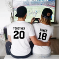 Together Since – Custom Year Matching Couple Oversized T-Shirts