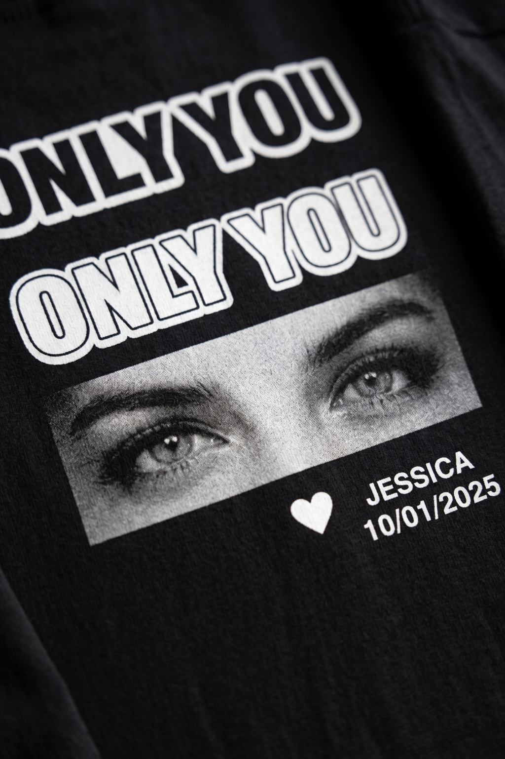 Custom Eyes Photo Graphic Oversized Tee