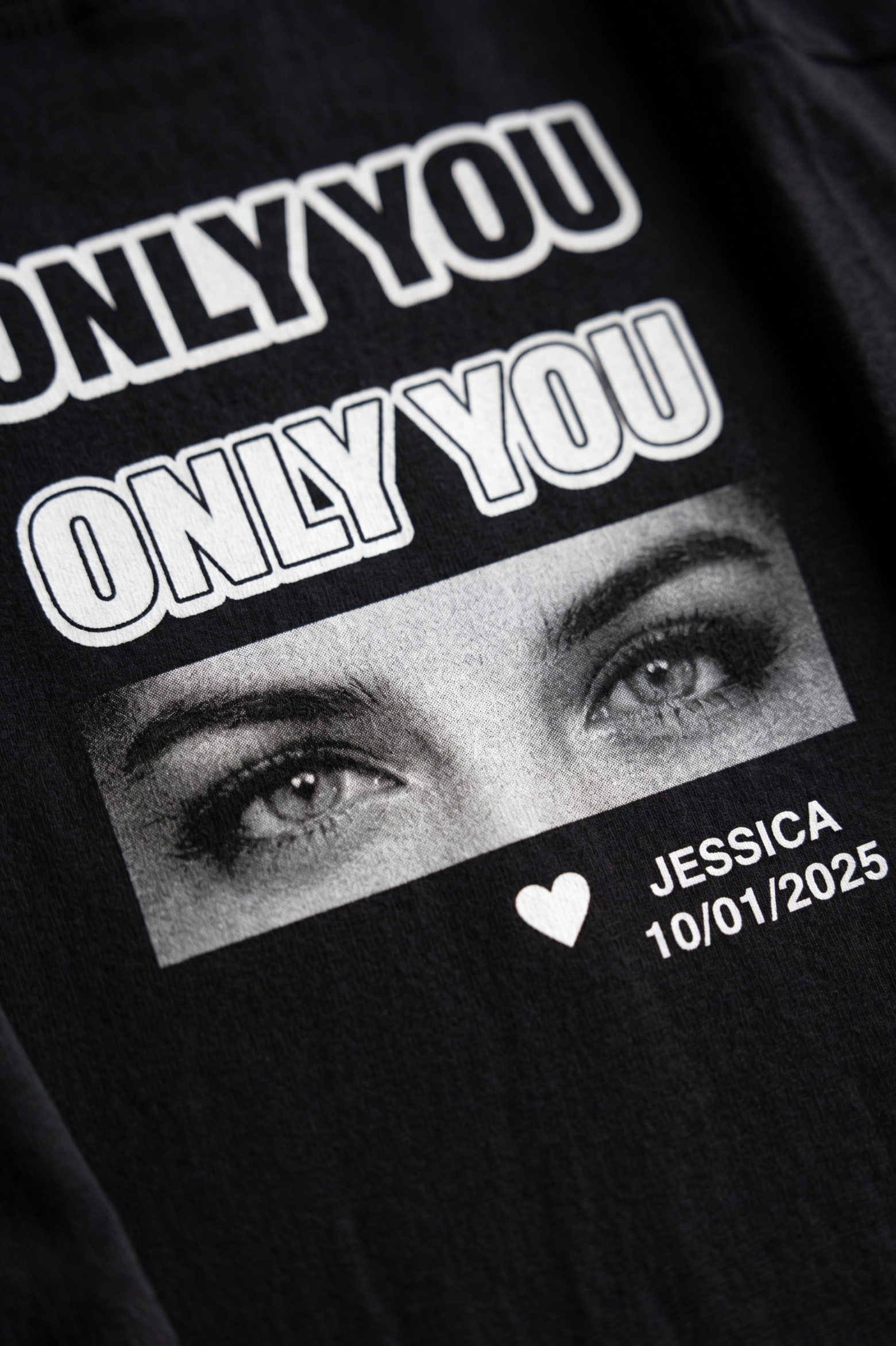 Custom Eyes Photo Graphic Oversized Tee