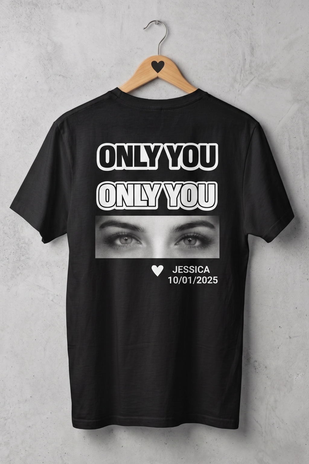 Custom Eyes Photo Graphic Oversized Tee
