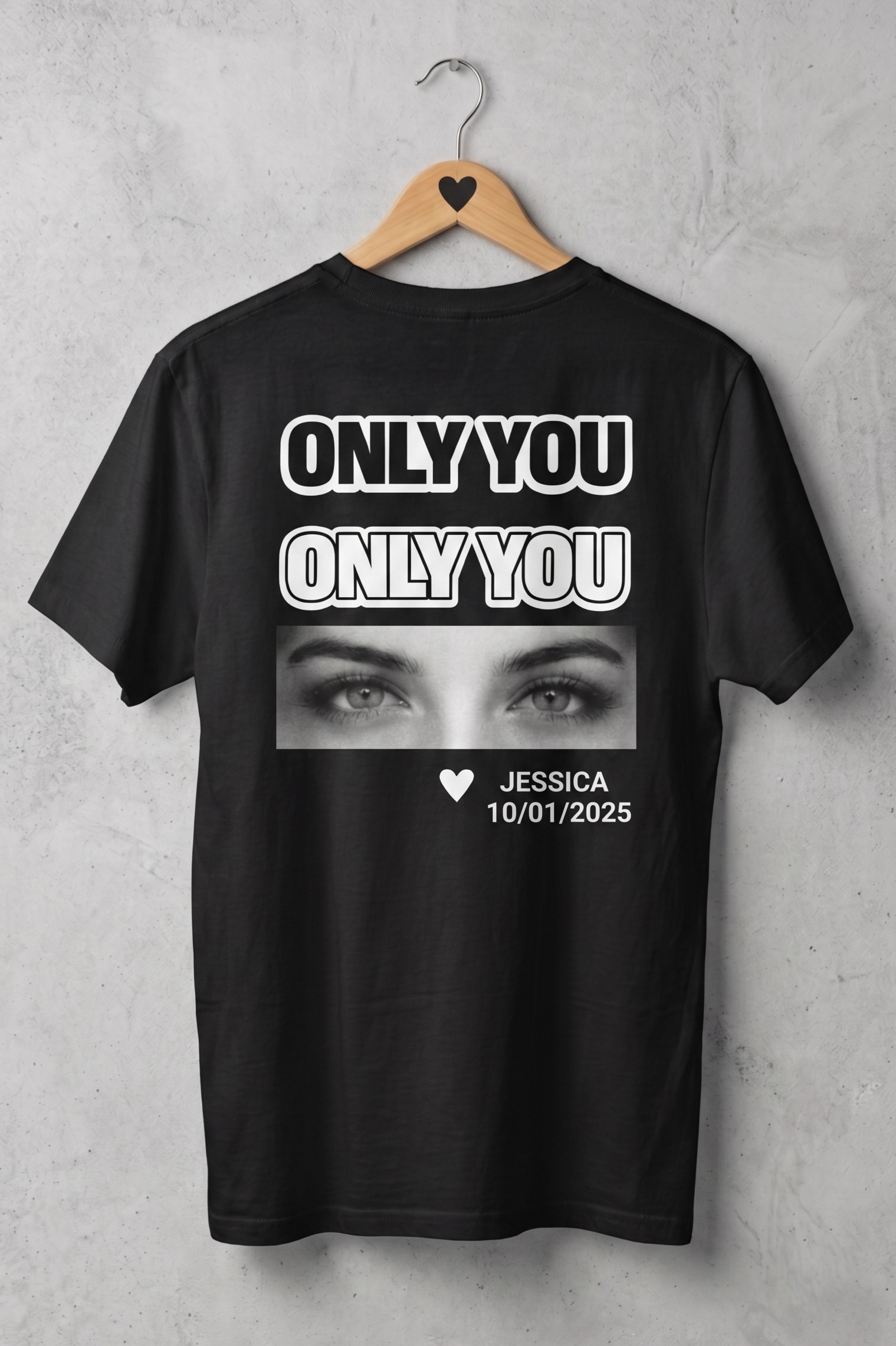 Custom Eyes Photo Graphic Oversized Tee