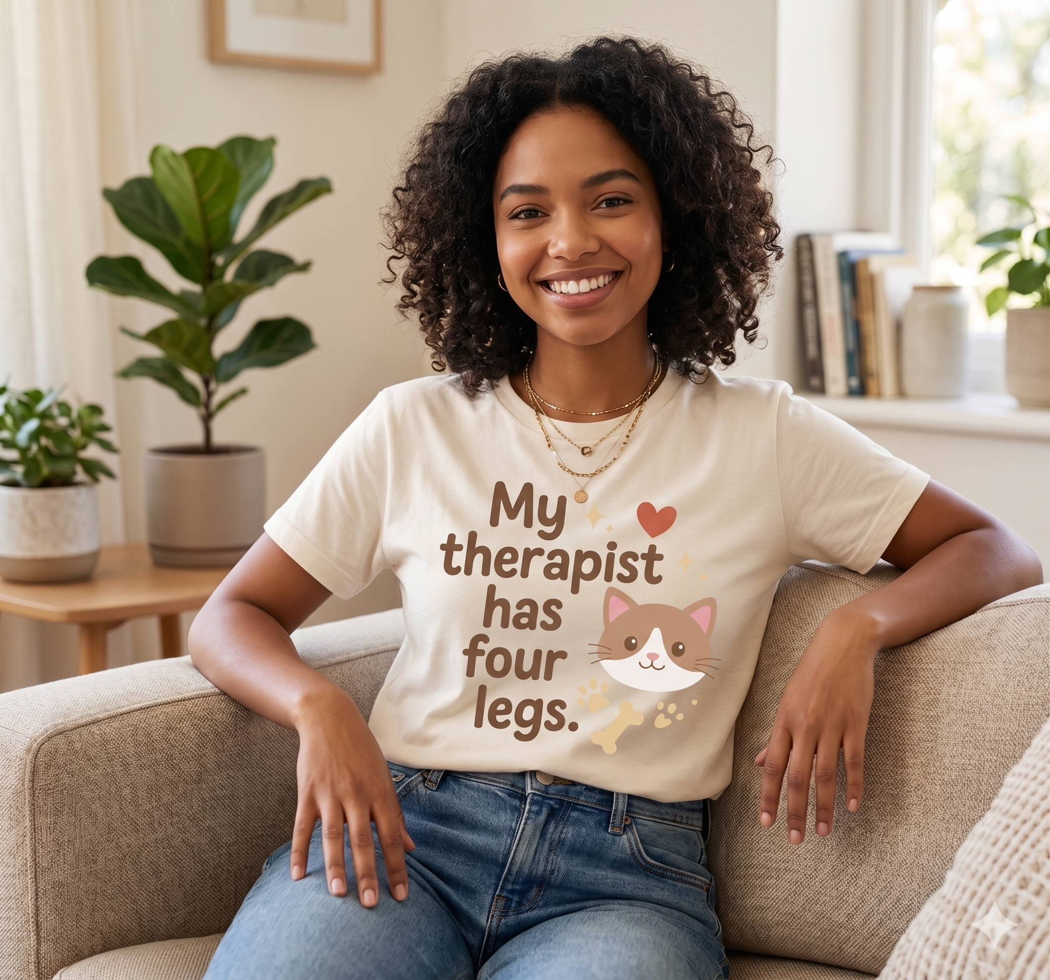 My Therapist Has Four Legs Oversized T-Shirt