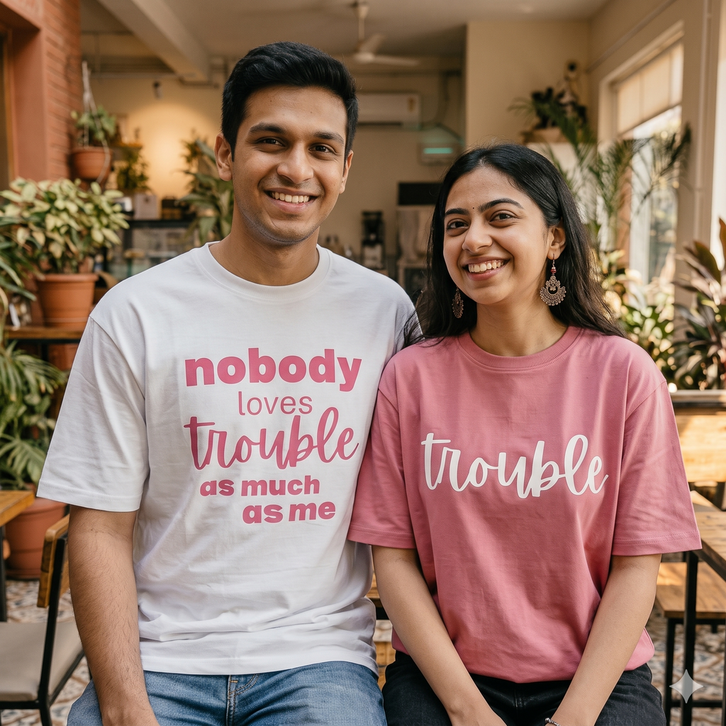 Matching Couple Oversized T-Shirts