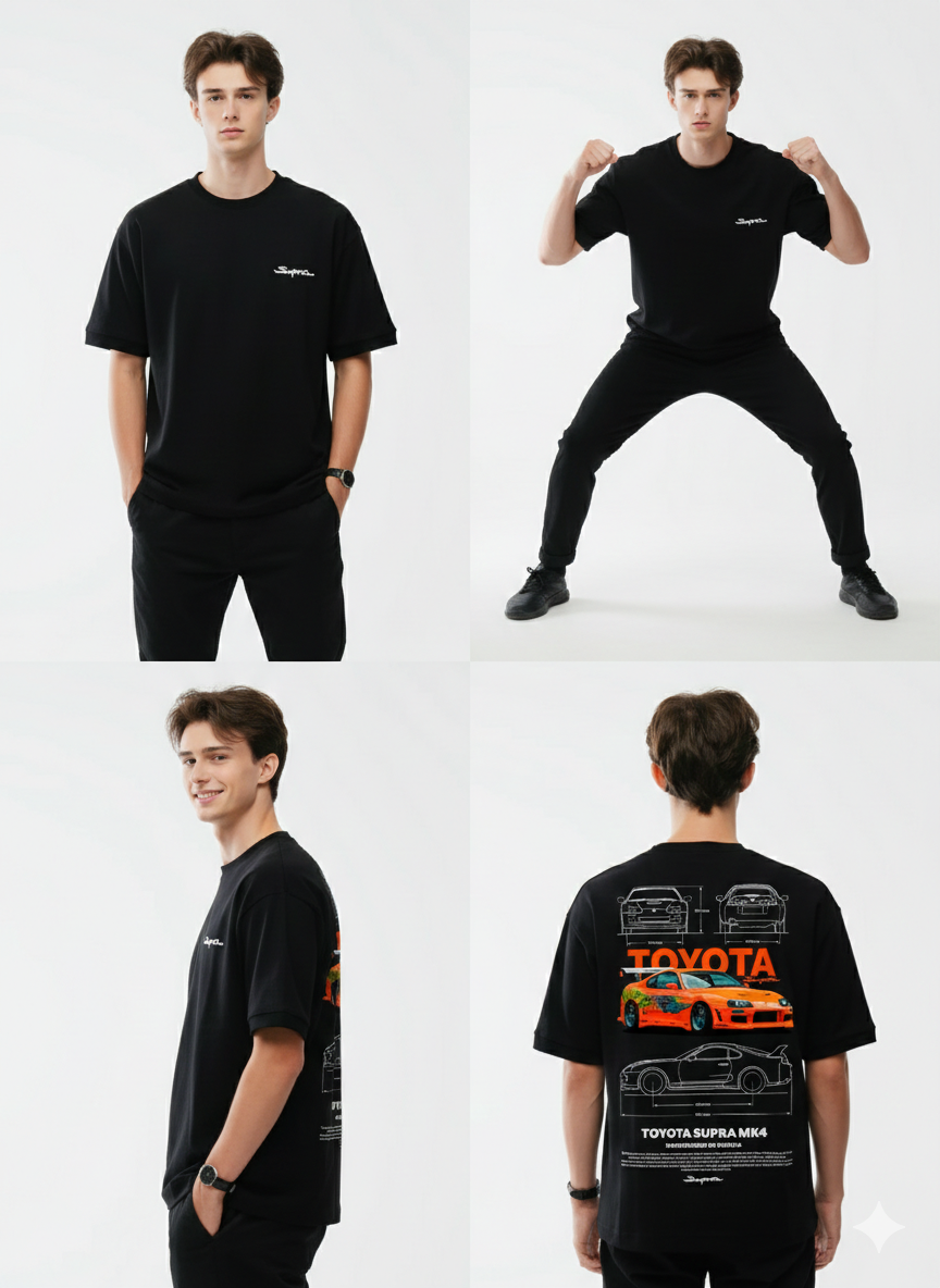 Toyota Supra MK4 Graphic Oversized T-Shirt