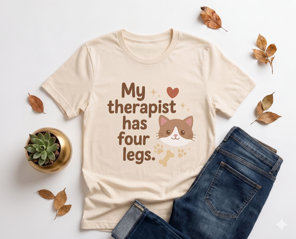 My Therapist Has Four Legs Oversized T-Shirt