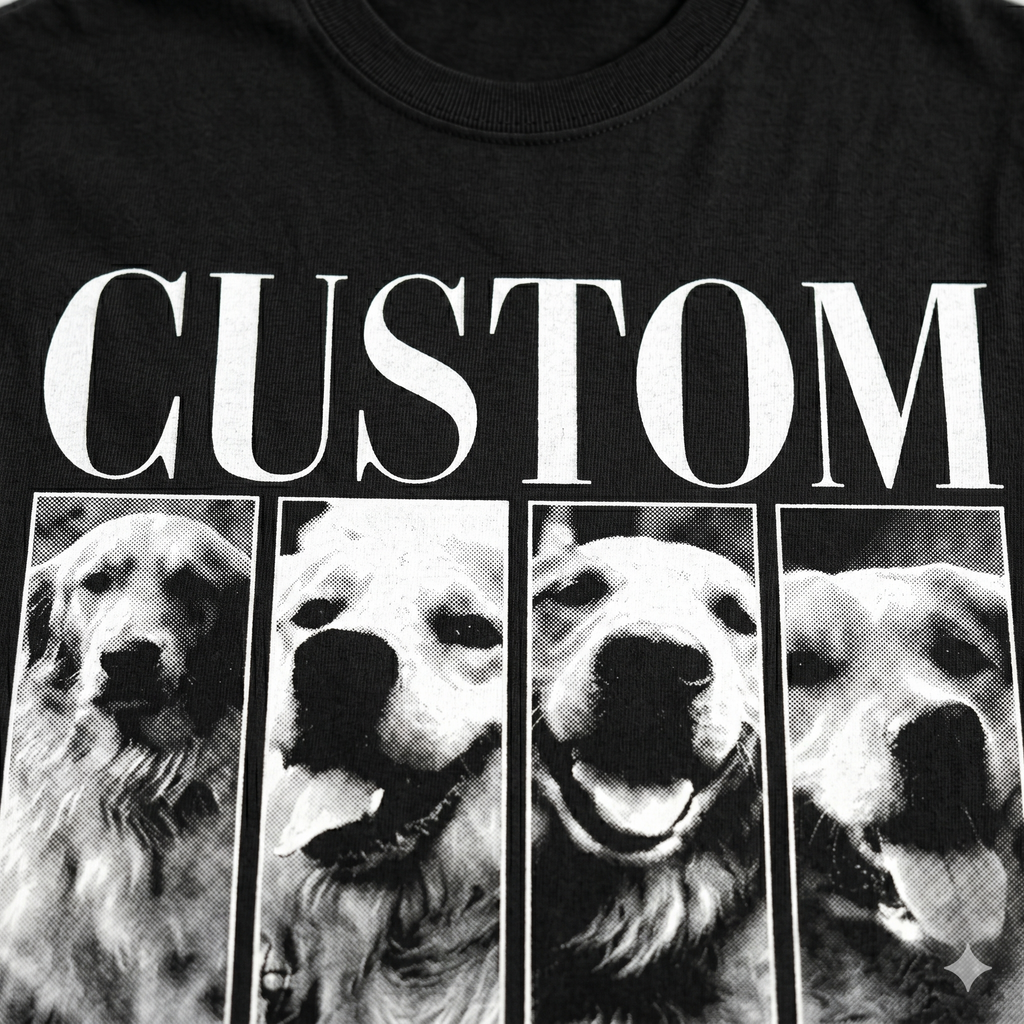 Custom Pet Collage Oversized T-Shirt