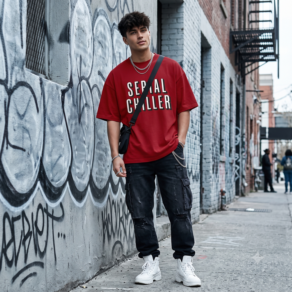 Serial Chiller Streetwear Oversized T-Shirt