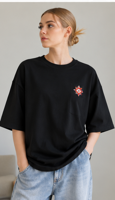 Navratri Special Ethnic Mandala Oversized T-Shirt