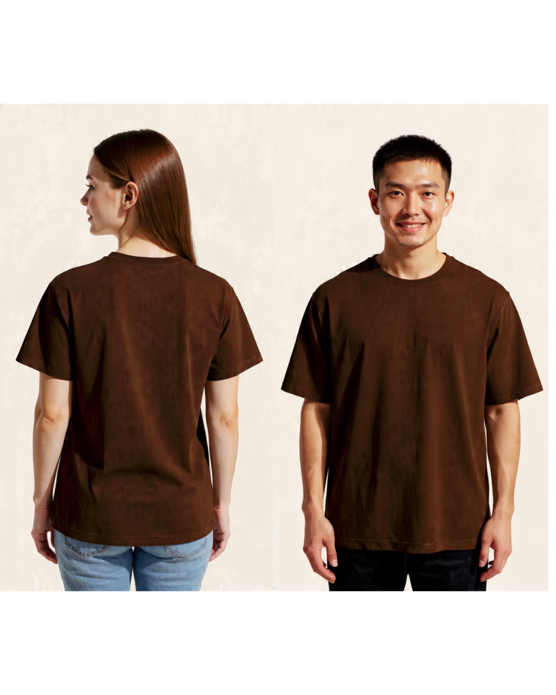 True Everyday Oversized T-shirt in Brown color.