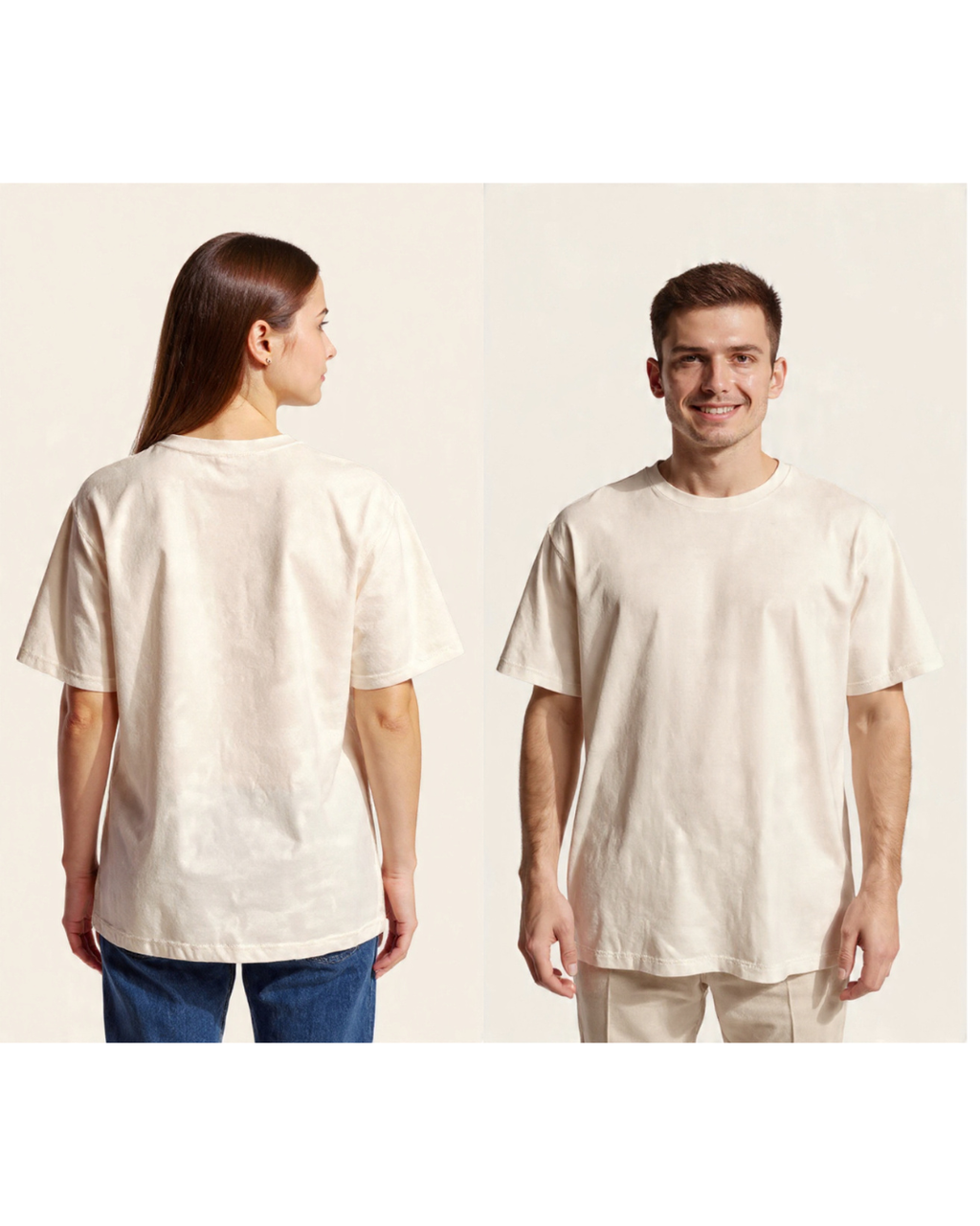 True Everyday Oversized T-shirt in Beige color.
