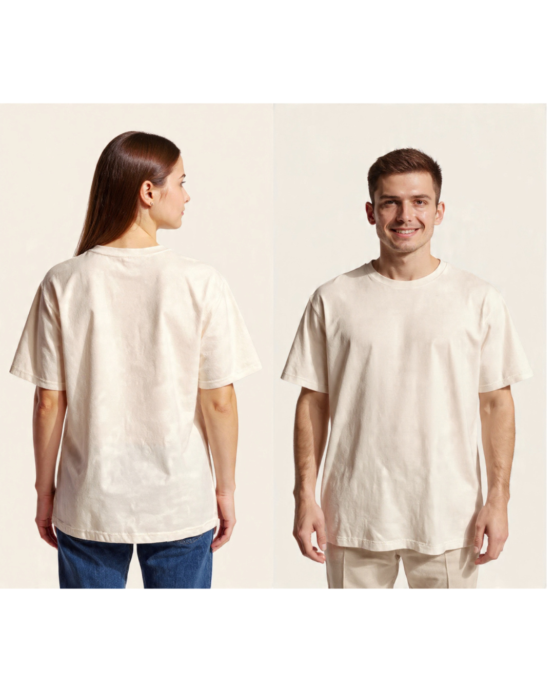 True Everyday Oversized T-shirt in Beige color.