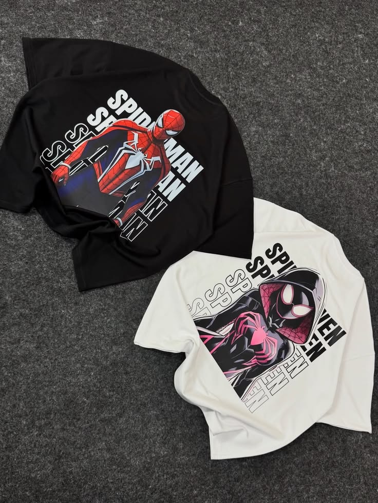 Spider-Man × Spider-Gwen Couple Oversized T-Shirts