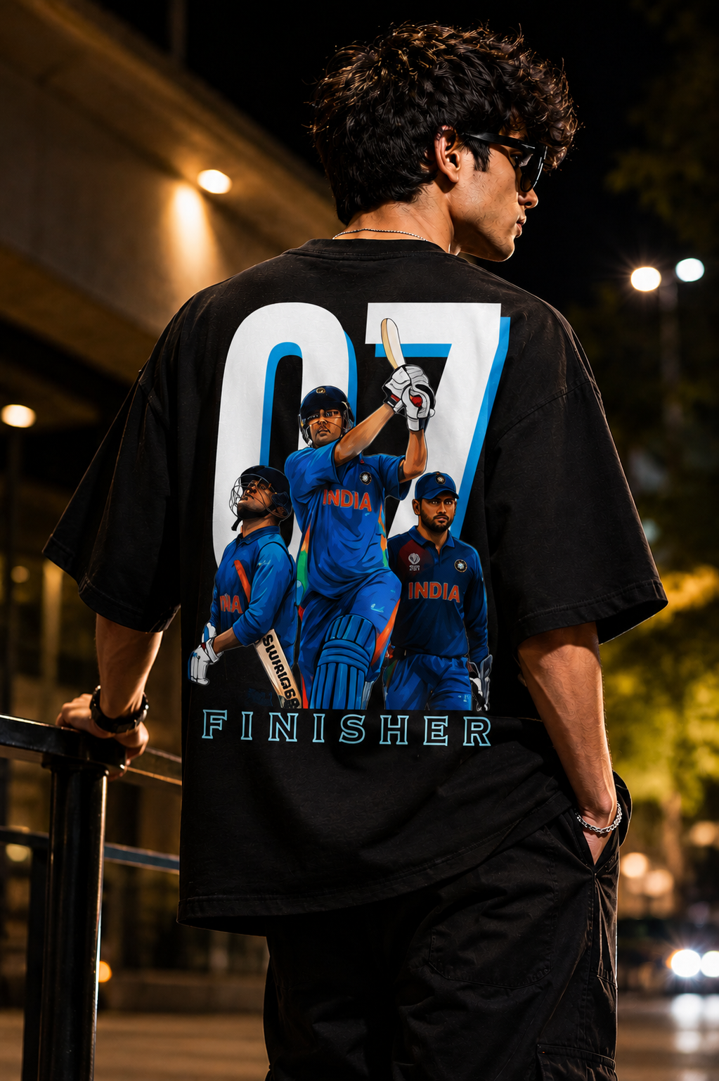 MS Dhoni "07 Finisher" Oversized T-Shirt – Signature Edition