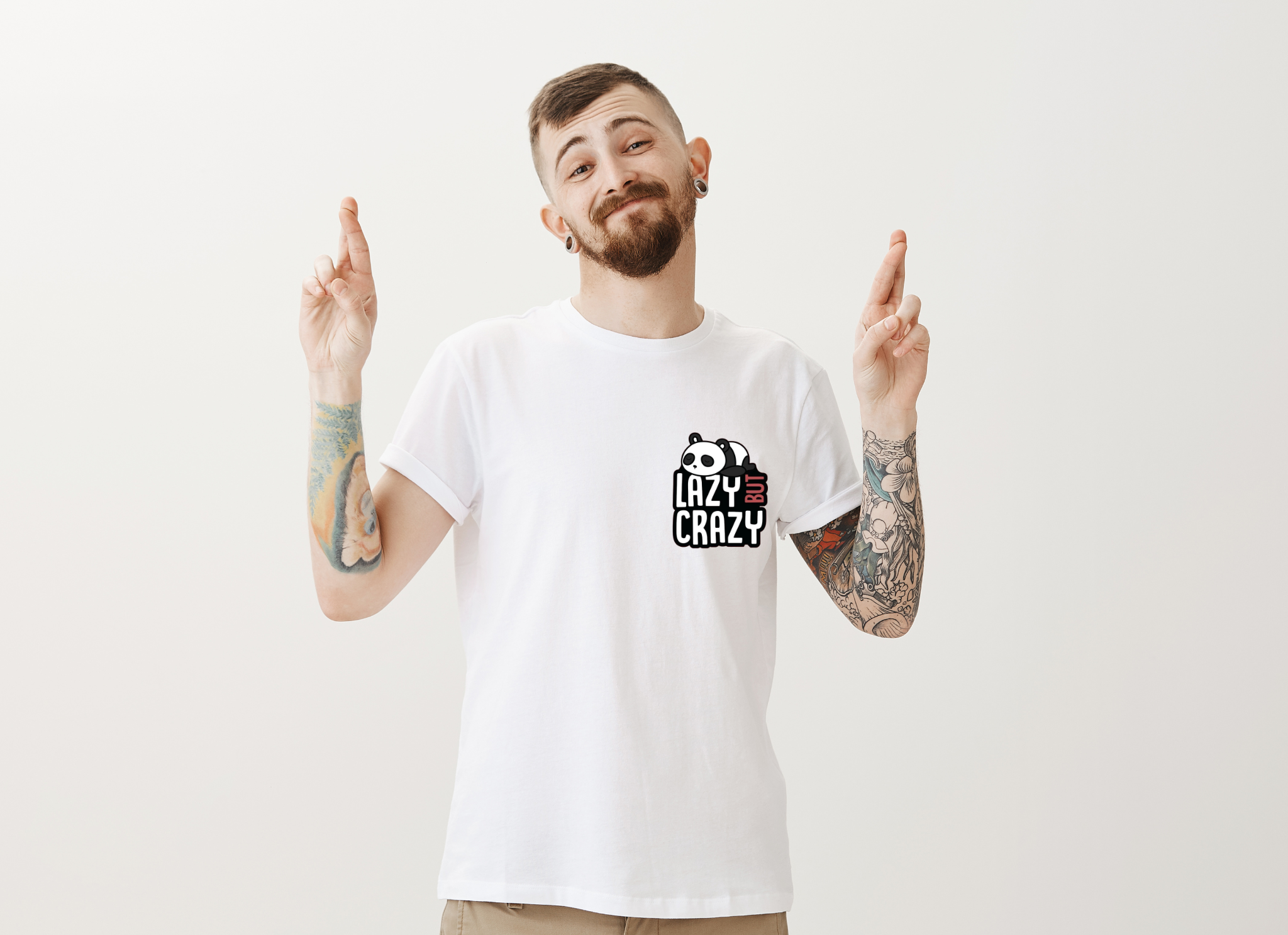 Lazy But Crazy Panda Tshirt