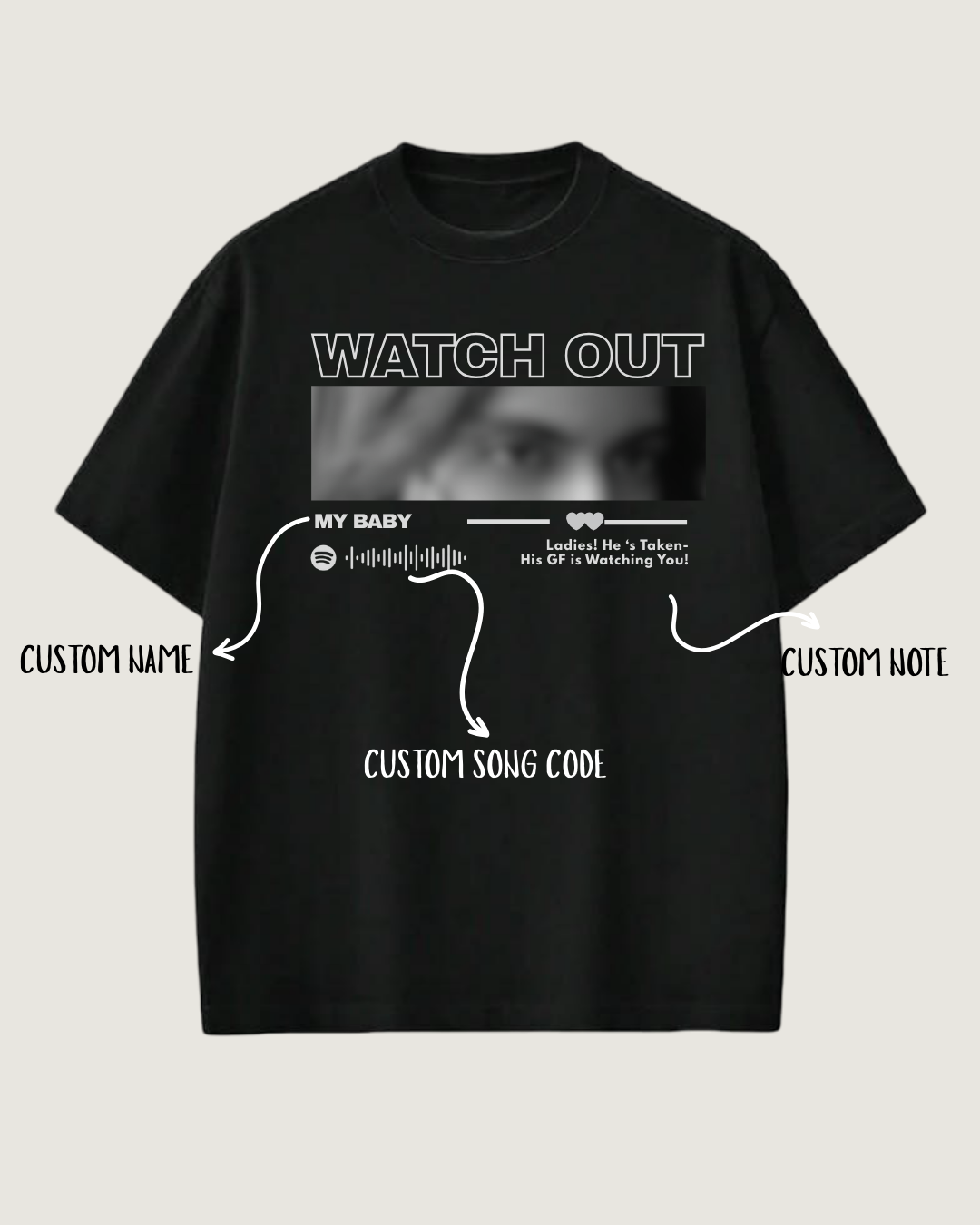 Couple Watch Out Custom Oversize Tshirt