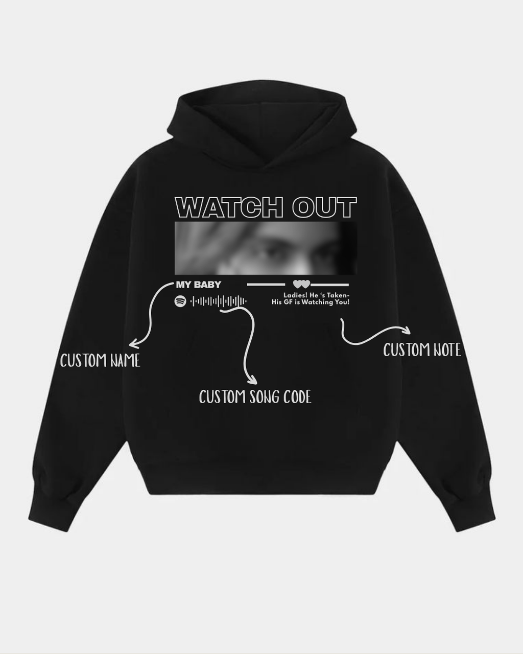 Couple Watch Out Custom Hoodie