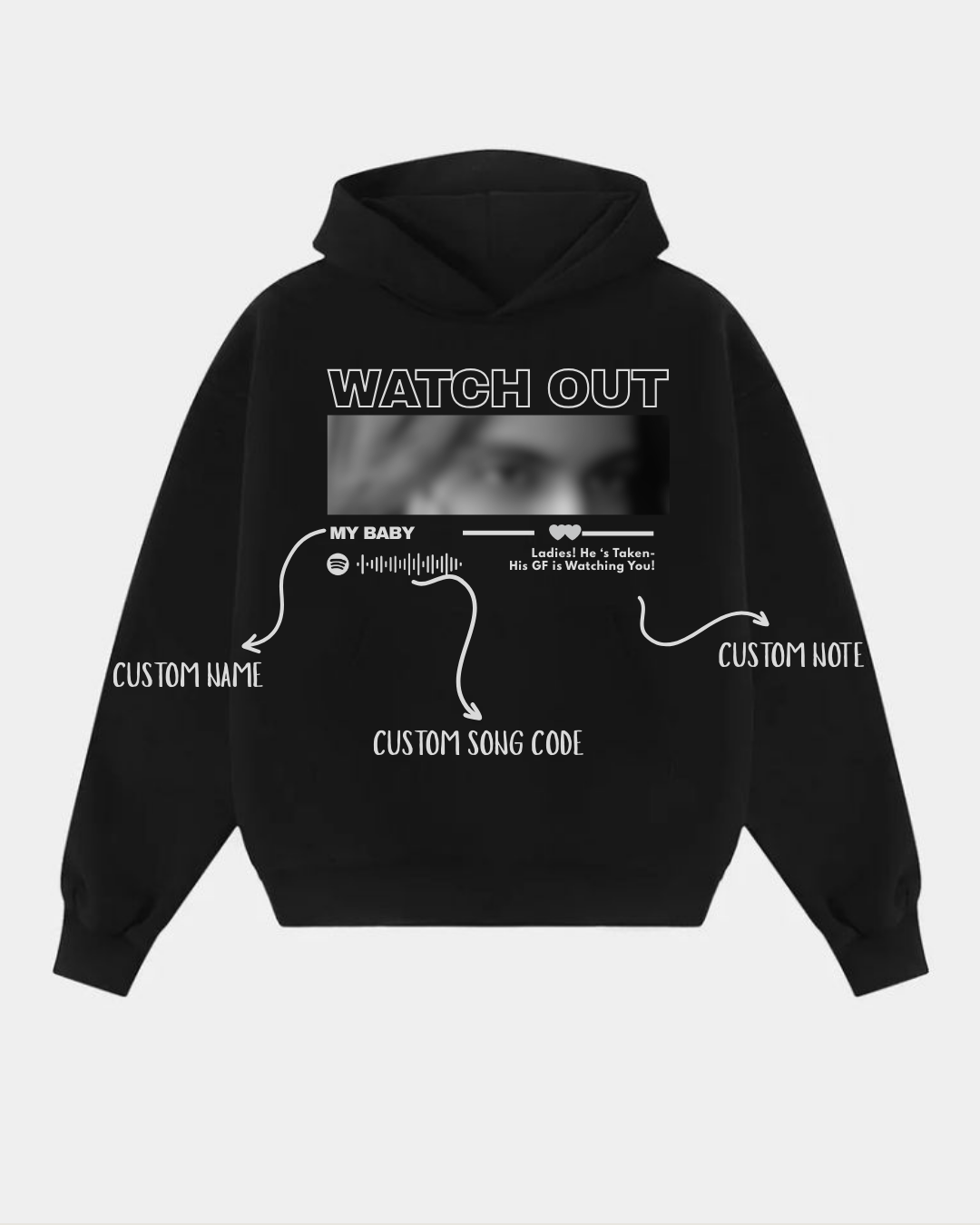 Couple Watch Out Custom Hoodie