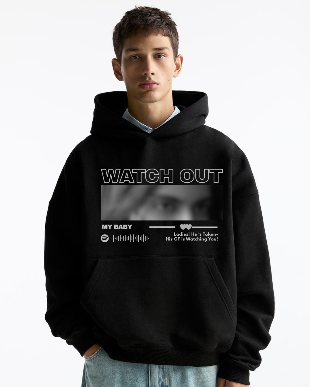 Couple Watch Out Custom Hoodie