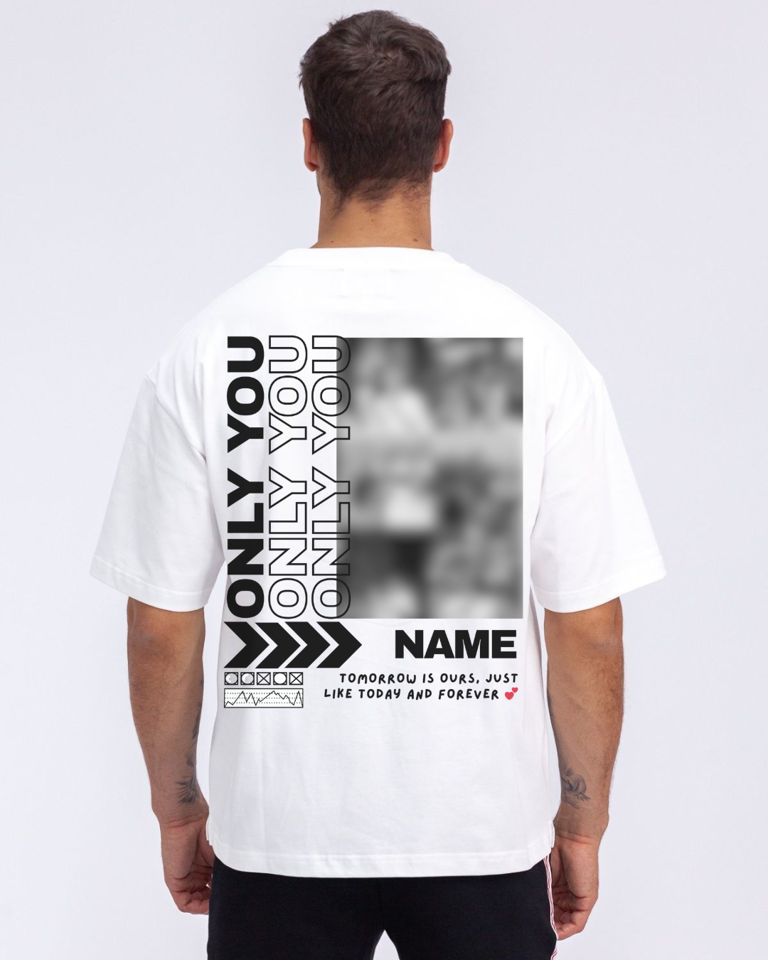 Only You Custom Name Oversized T-Shirt