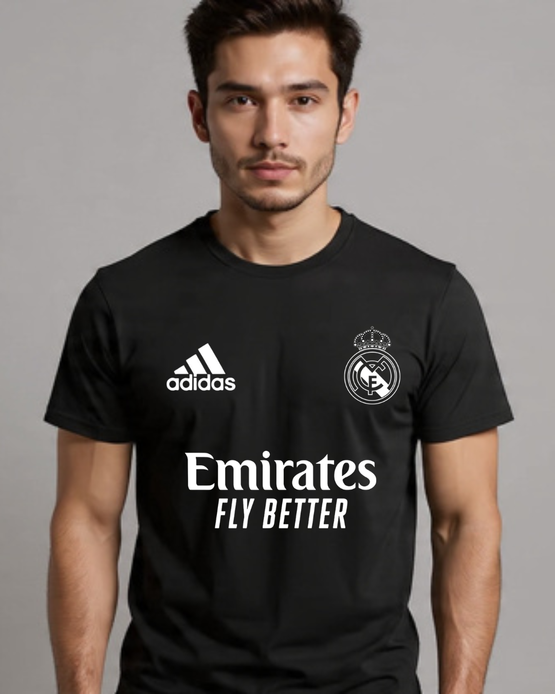 Ronaldo 7 Inspired Football T-Shirt – Black Edition
