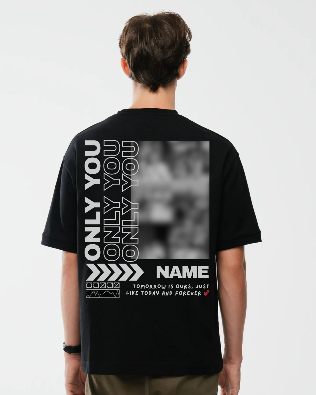 Only You Custom Name Oversized T-Shirt