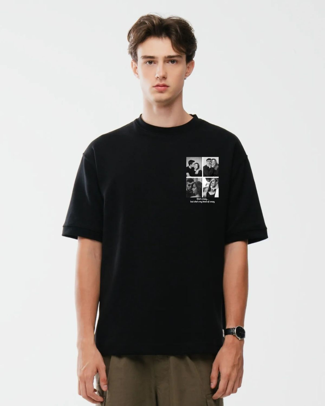 Custom Mini Photo Grid Oversized T-Shirt